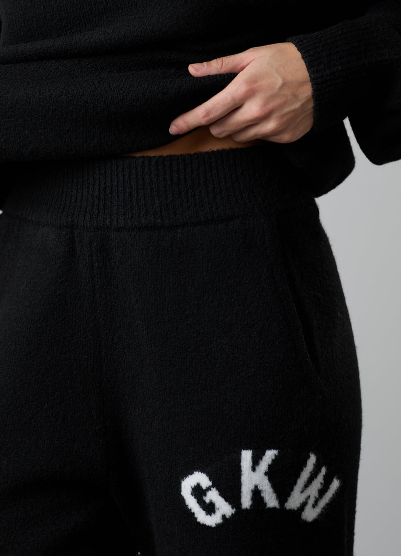 Gym King Restore Knitted Straight Leg Trousers - Black