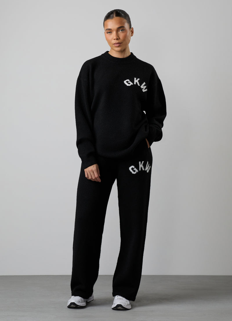 Gym King Restore Knitted Crew Tracksuit - Black