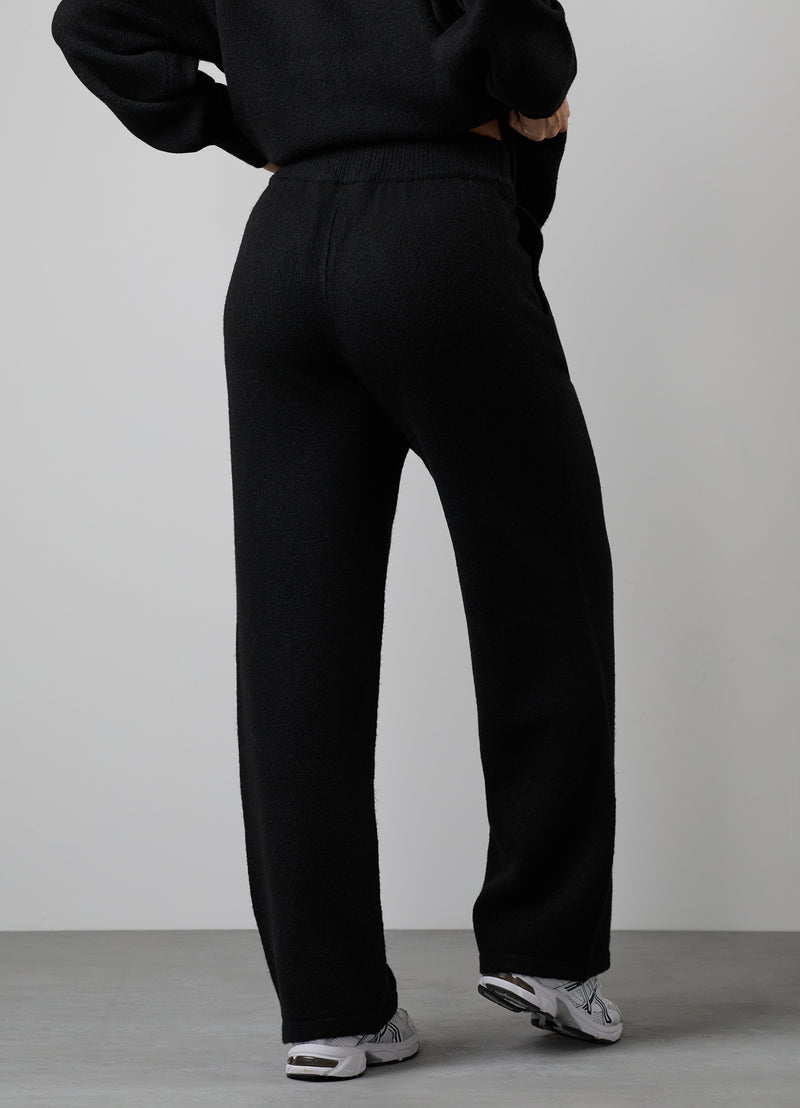 Gym King Restore Knitted Straight Leg Trousers - Black