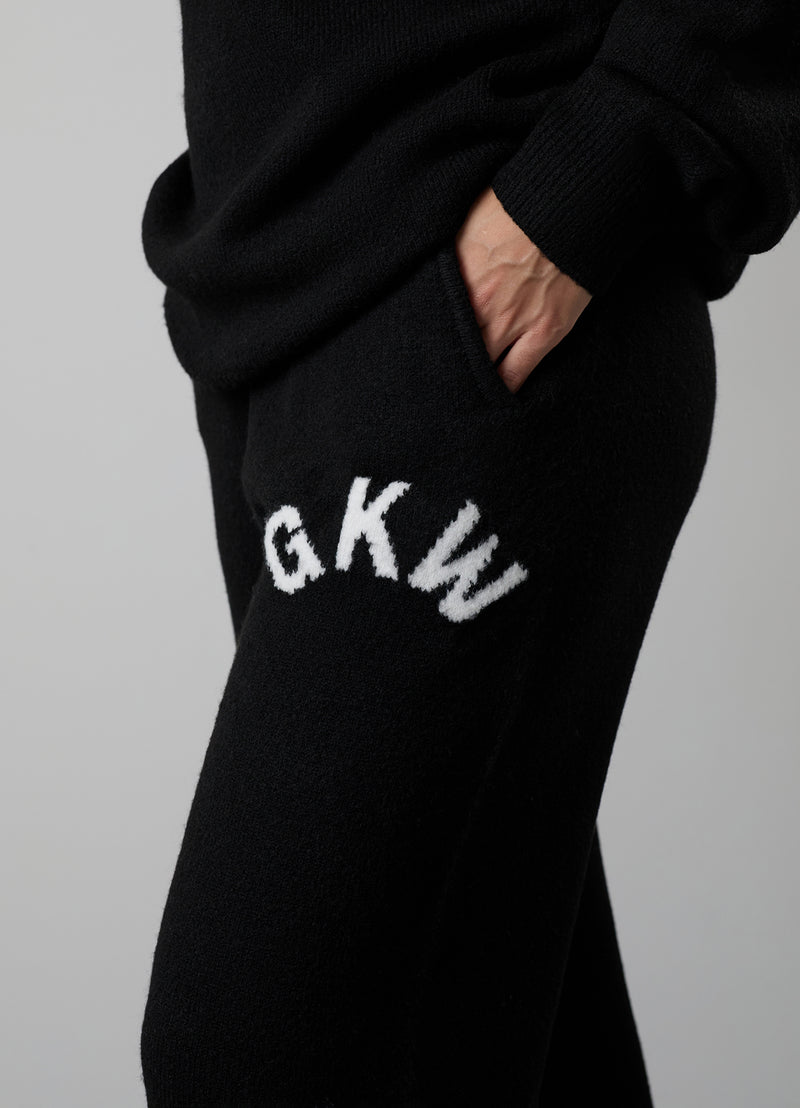 Gym King Restore Knitted Straight Leg Trousers - Black