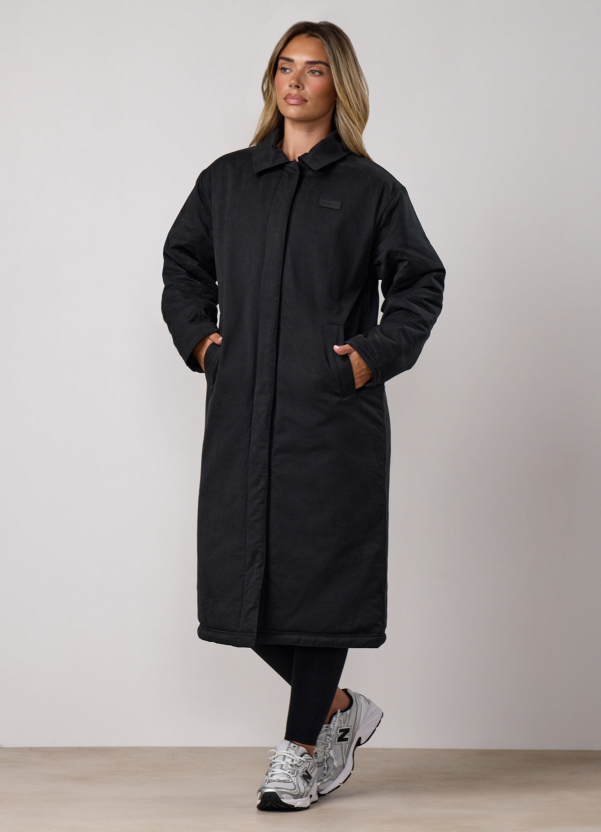 Gym King Reversible Evoke Longline Coat - Black