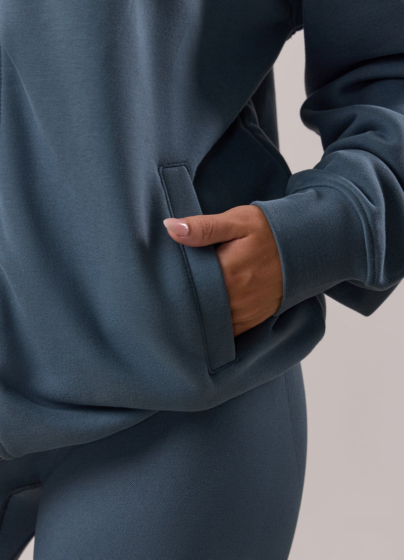 Gym King Revive Peached Full Zip Funnel - Storm Blue
