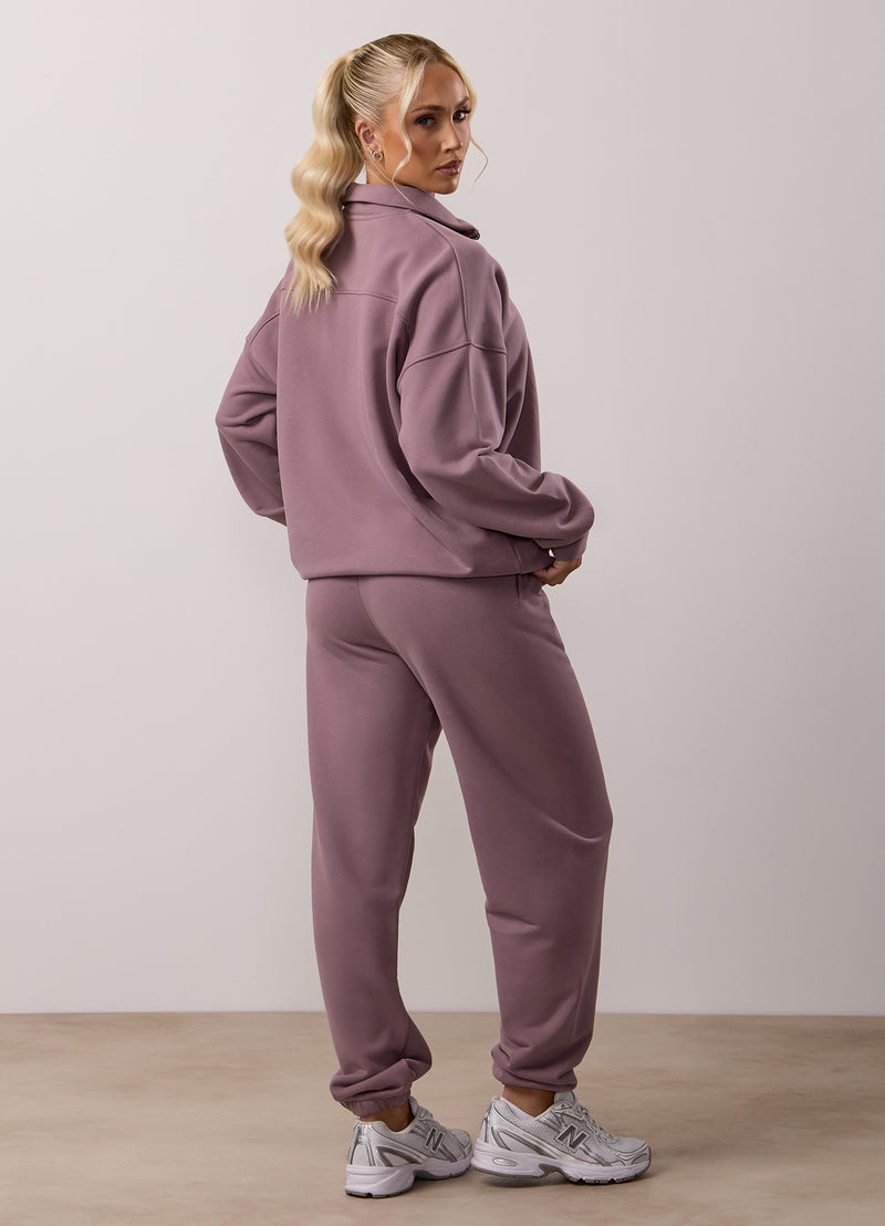 Gym King Revive Peached 1/4 Zip Funnel - Purple Fog