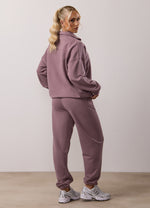 Gym King Revive Peached 1/4 Zip Funnel Tracksuit - Purple Fog