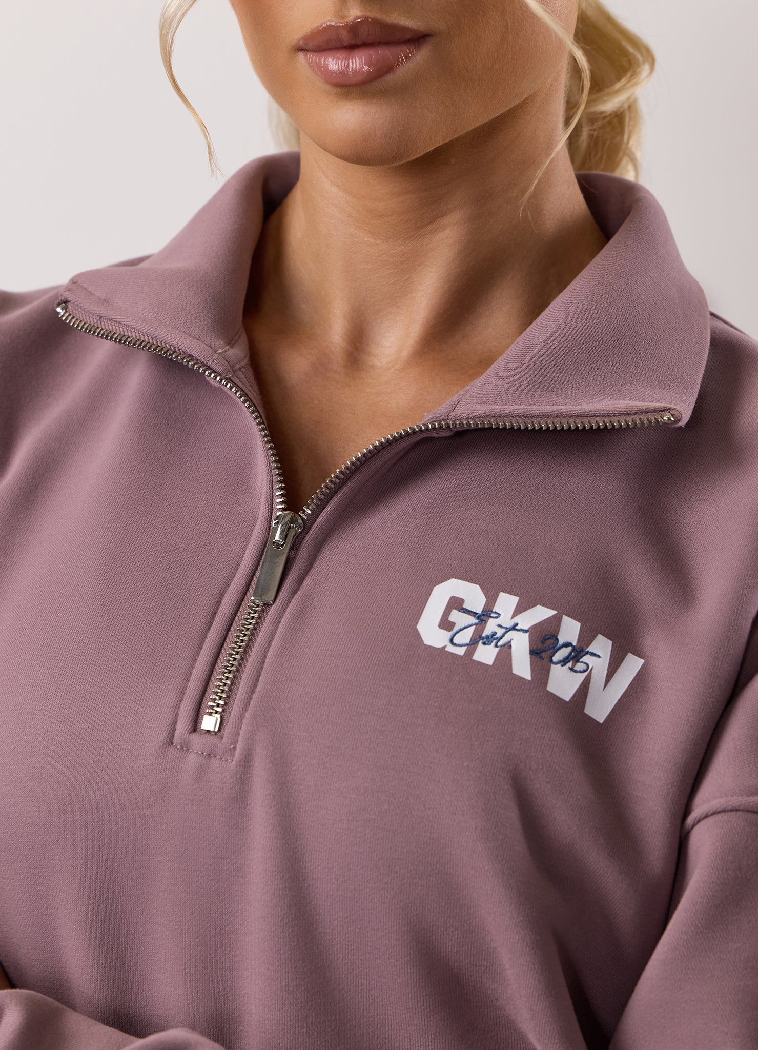 Gym King Revive Peached 1/4 Zip Funnel - Purple Fog