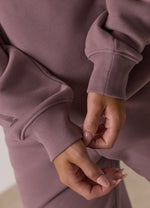Gym King Revive Peached 1/4 Zip Funnel Tracksuit - Purple Fog