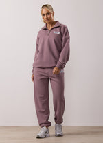Gym King Revive Peached 1/4 Zip Funnel Tracksuit - Purple Fog