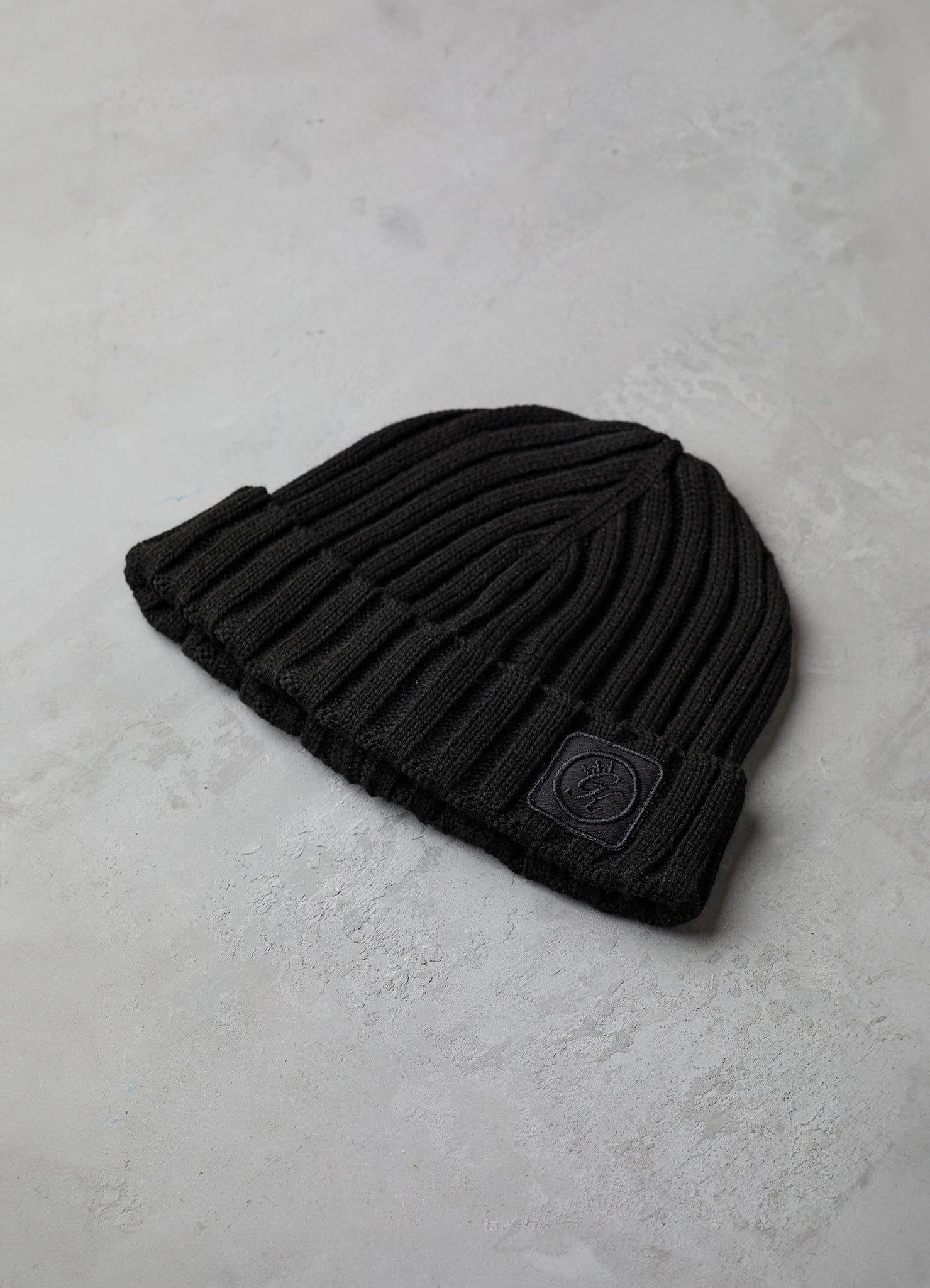 Gym King Rib Knit Beanie Hat - Black