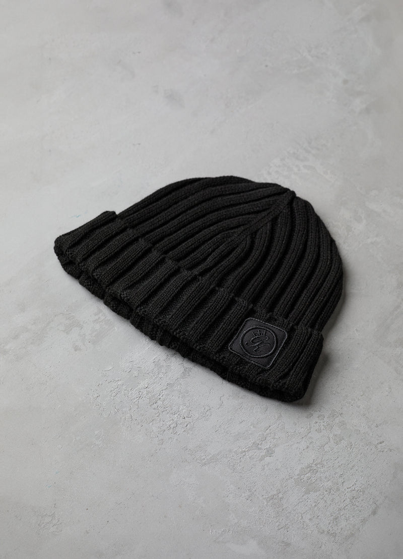 Gym King Rib Knit Beanie - Black