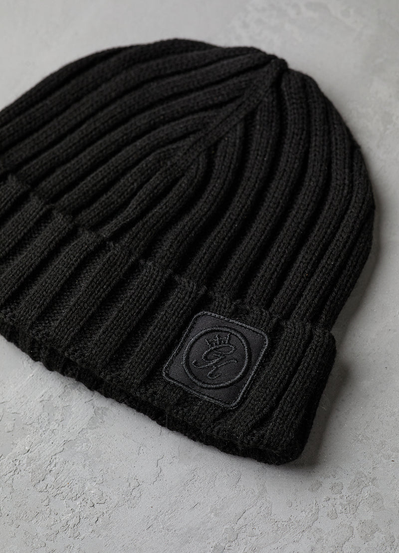 Gym King Rib Knit Beanie - Black