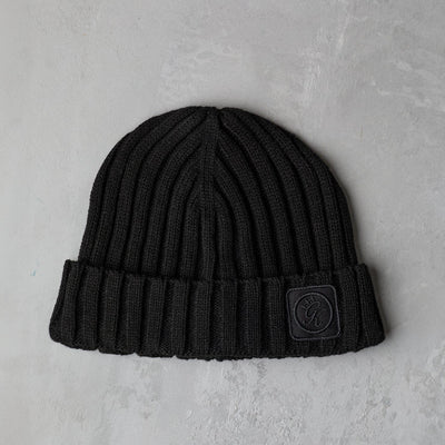 Gym King Rib Knit Beanie Hat - Black