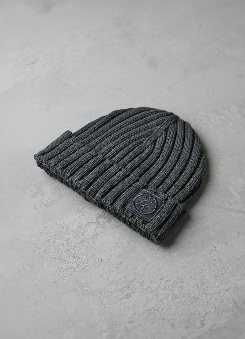 Gym King Rib Knit Beanie - Grey