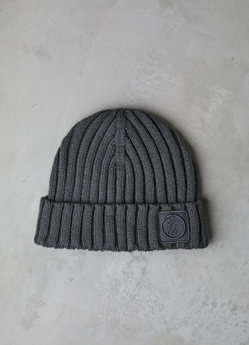 Gym King Rib Knit Beanie - Grey