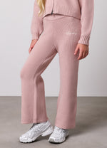 Gym King Older Kids Rib Knit Mid Rise Wide Leg Trouser - Shadow Pink thumbnail