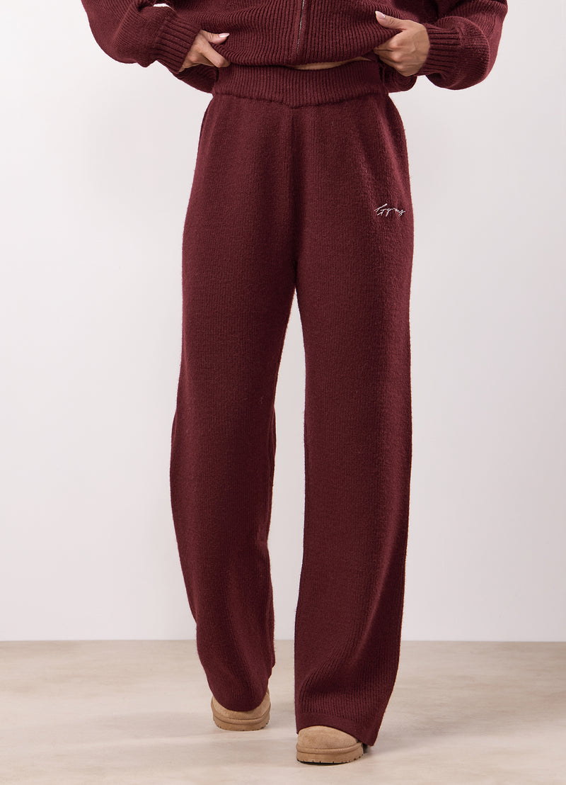 Gym King Rib Knit Trouser - Fig