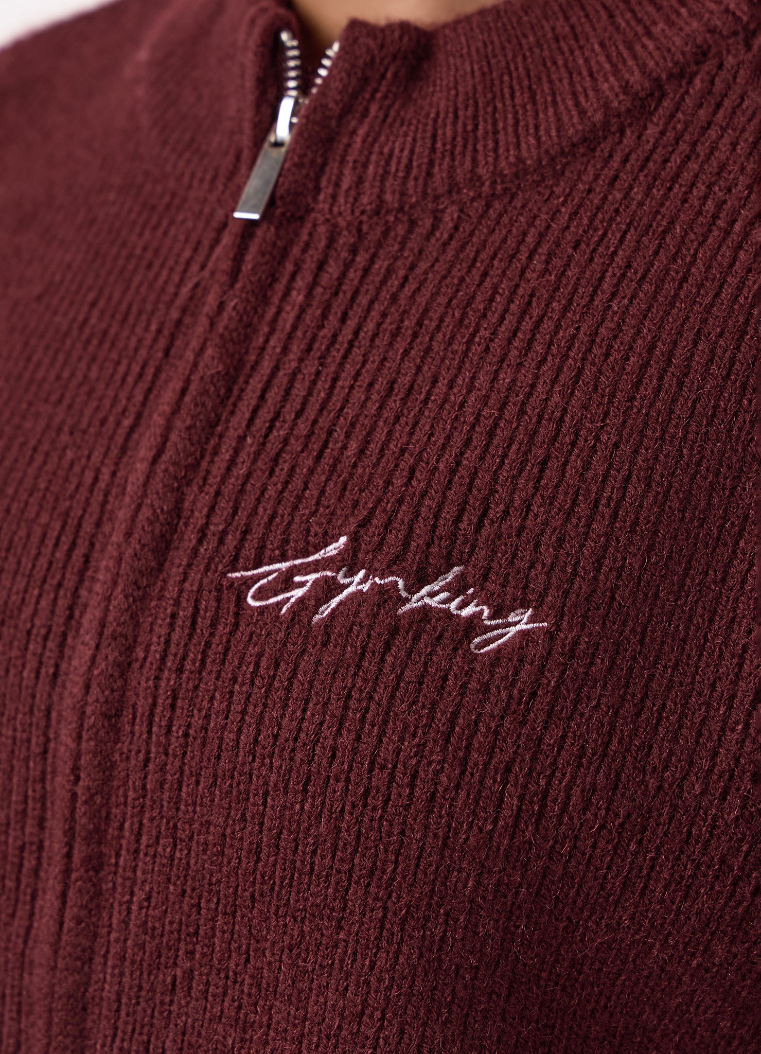 Gym King Rib Knit Full Zip Set - Fig