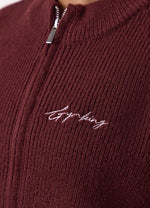 Gym King Rib Knit Full Zip Set - Fig