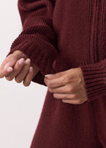 Gym King Rib Knit Full Zip Set - Fig