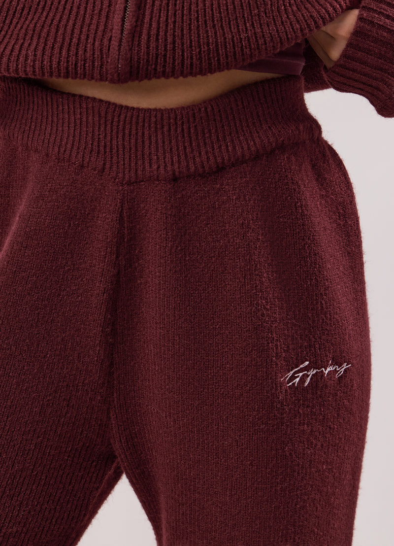 Gym King Rib Knit Trouser - Fig