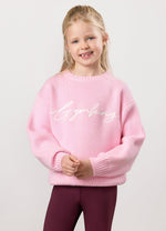Gym King Kids Rib Knit Sweatshirt - Candy Pink thumbnail