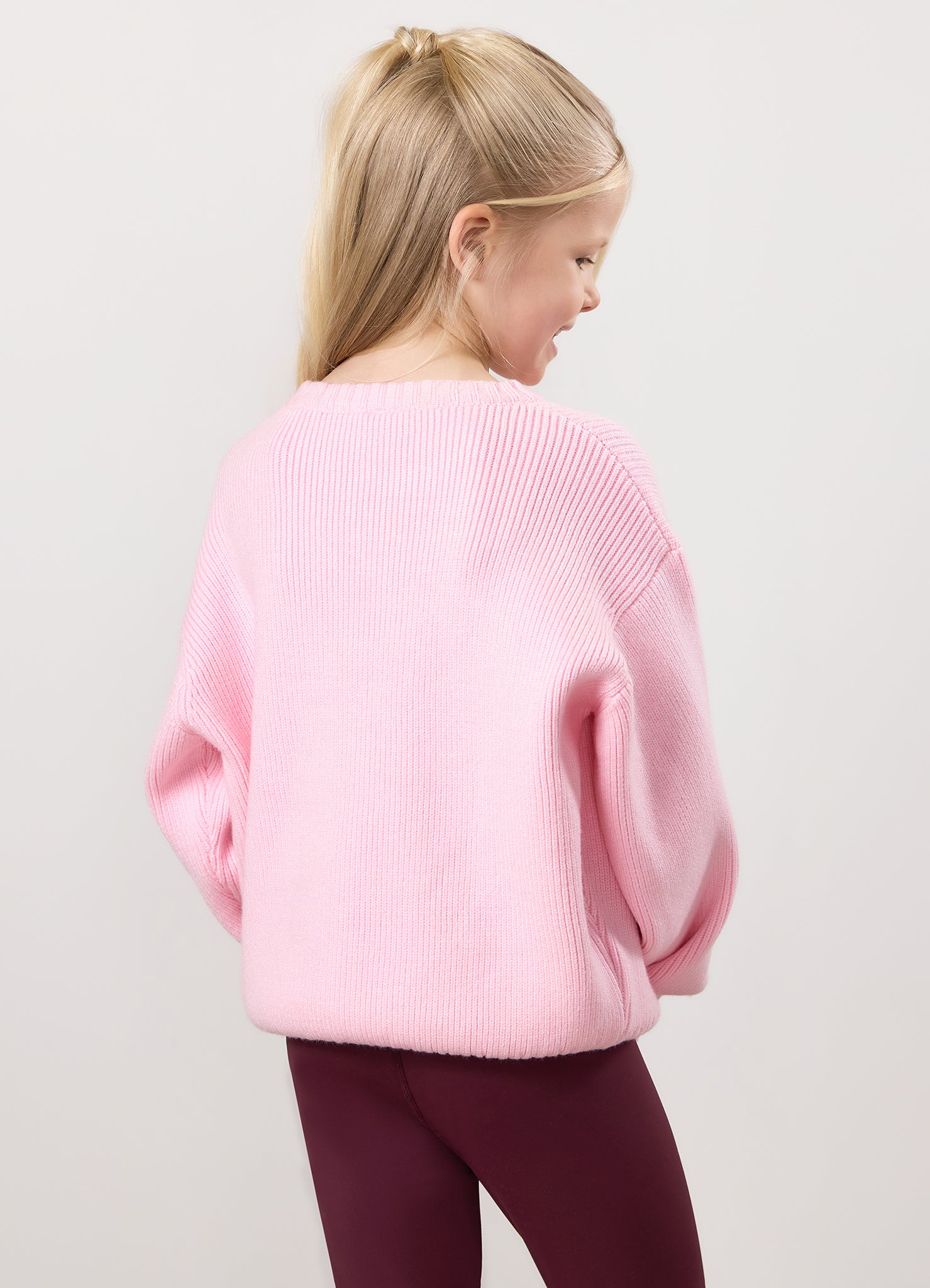 Gym King Kids Rib Knit Sweatshirt - Candy Pink