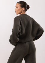 Gym King Rib Knit Crew Set - Warm Khaki