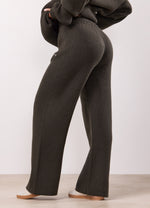 Gym King Rib Knit Crew Set - Warm Khaki