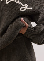 Gym King Rib Knit Crew Set - Warm Khaki