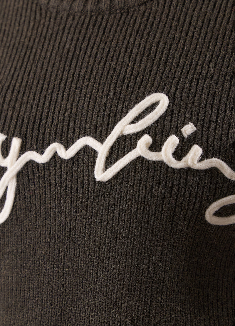 Gym King Rib Knit Sweatshirt - Warm Khaki