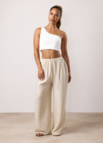 Gym King Signature Woven Trousers - Warm Linen