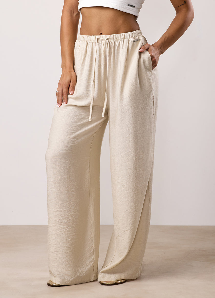 Gym King Signature Woven Trousers - Warm Linen