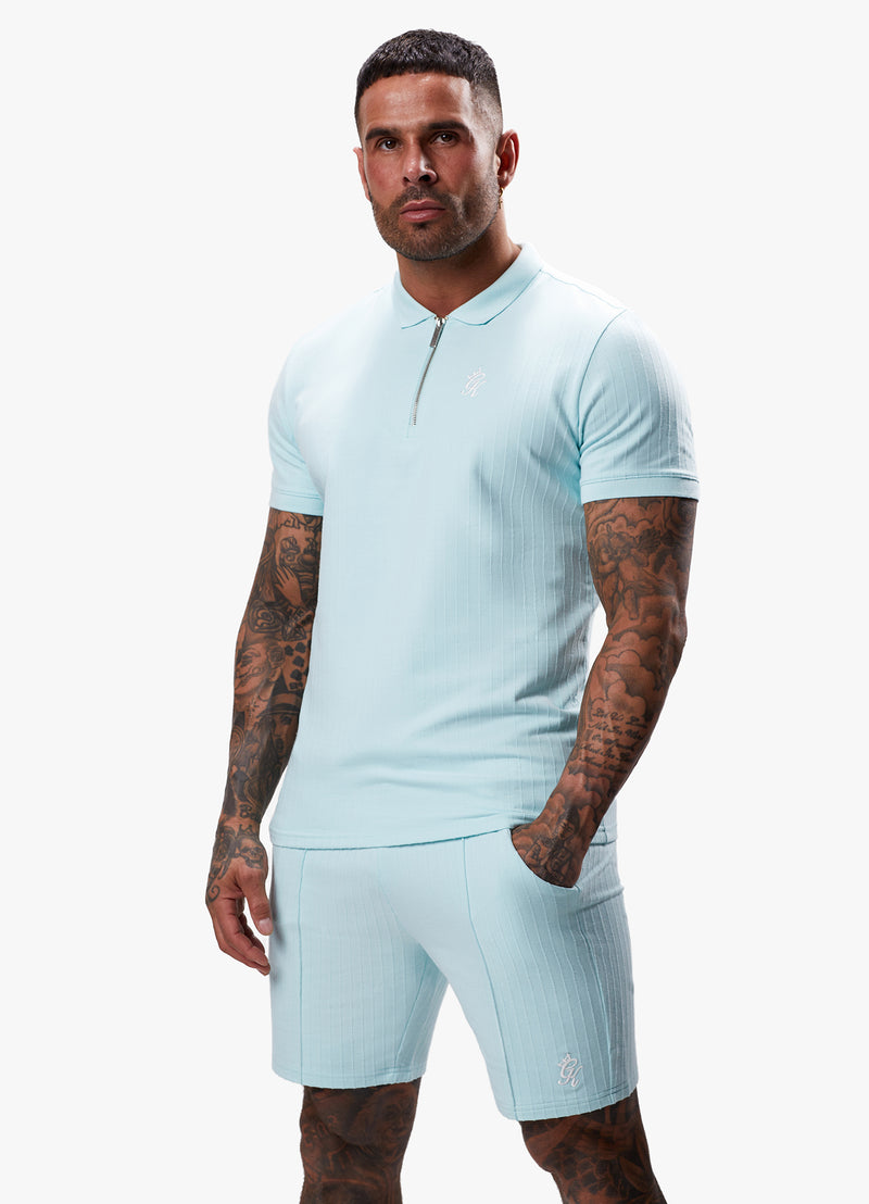 Gym King Riviera Signature Polo - Aqua Sky