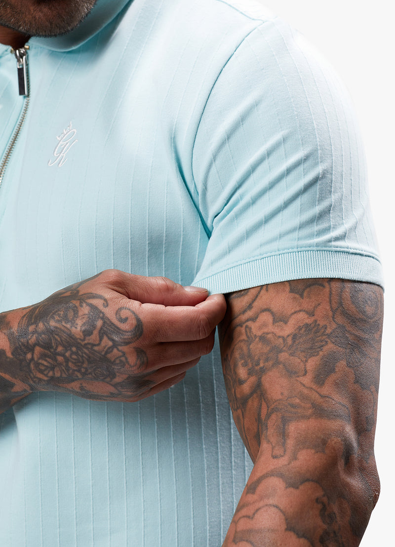 Gym King Riviera Signature Polo - Aqua Sky