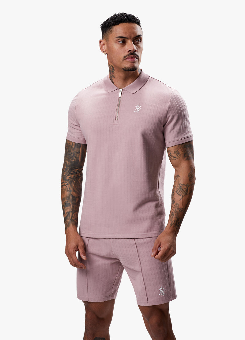 Gym King Riviera Signature Polo - Dusky Pink