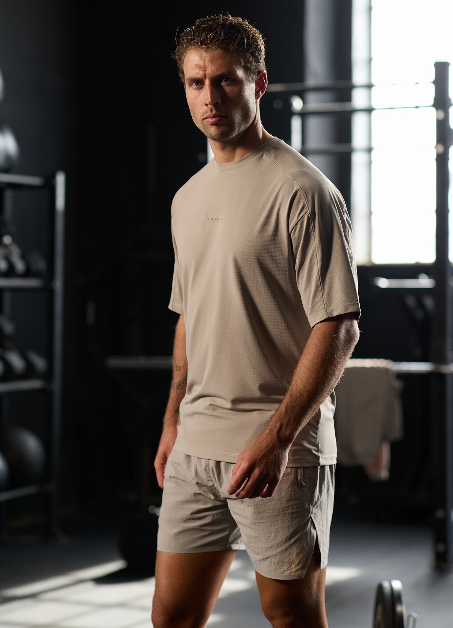 Gym King Roam Tee - Taupe