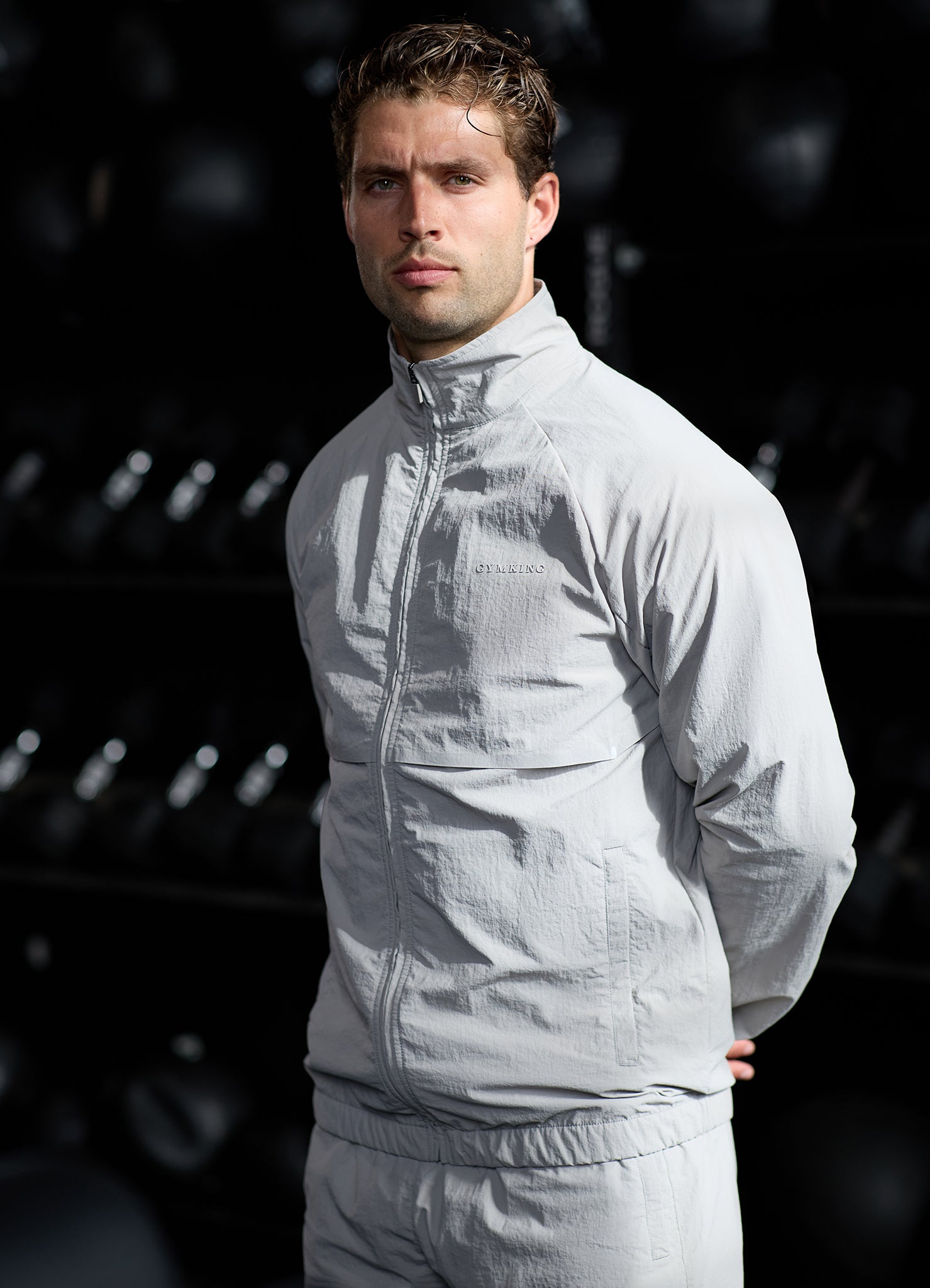 Gym King Roam Track Top - Taupe