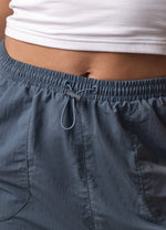 Gym King Ruched Woven Bomber Tracksuit - Storm Blue