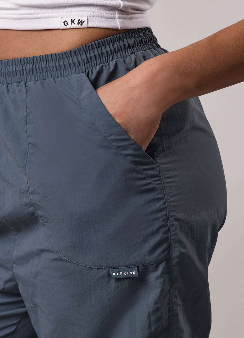 Gym King Ruched Woven Cargo Trouser - Storm Blue