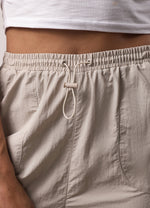 Gym King Ruched Woven Bomber Tracksuit - Light Stone