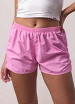 Gym King Ruched Woven Short - Bubblegum Pink