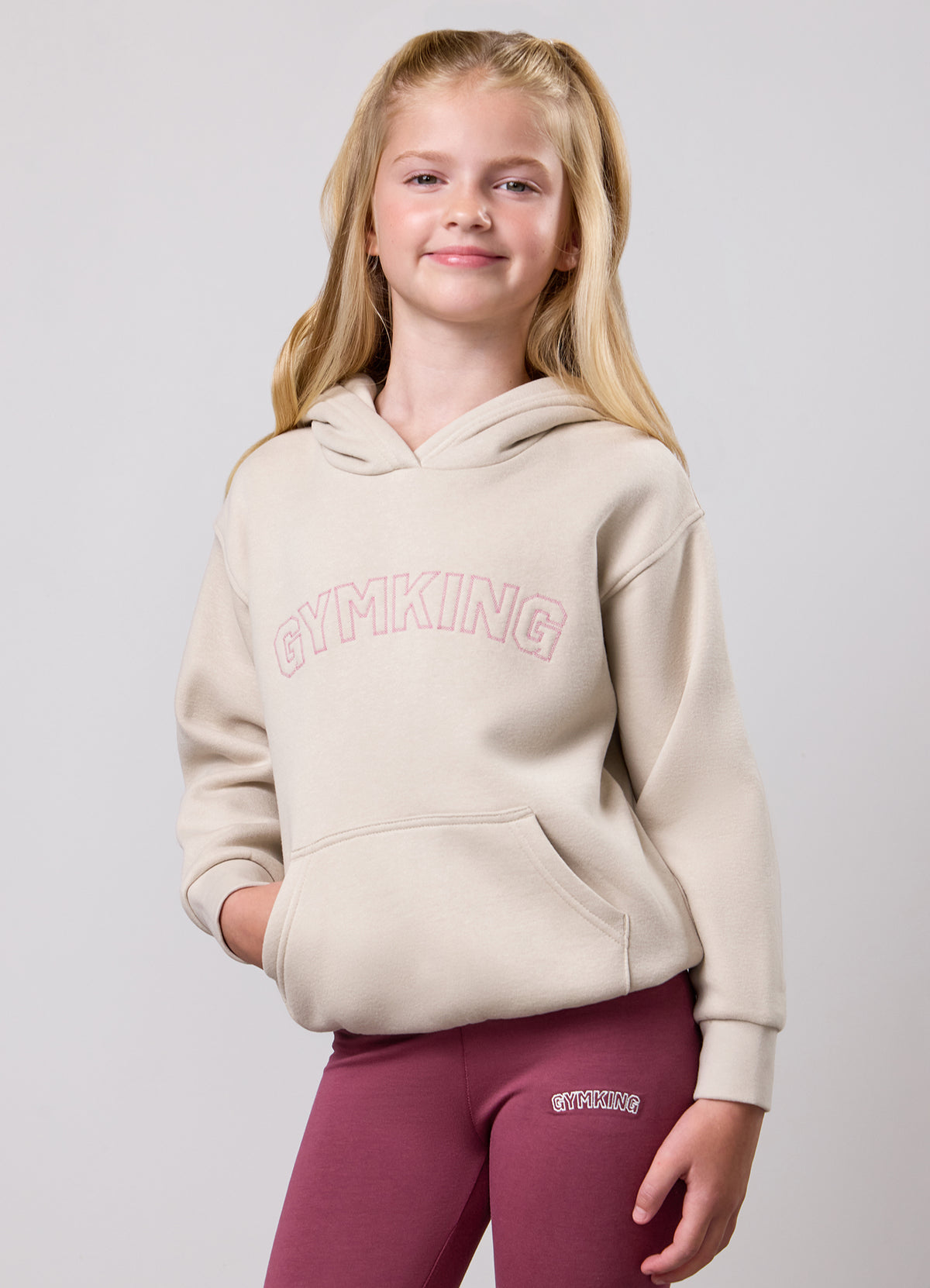 Gym King Older Kids Sanctuary Fleece Hoodie - Moonbeam