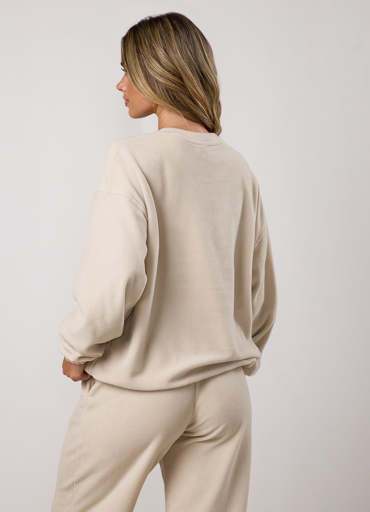 Gym King Sanctuary Polar Fleece Crew - Moonbeam