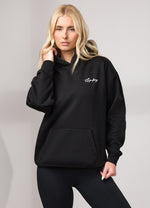 Gym King Script Fleece Hoodie - Black/White thumbnail