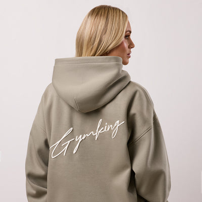 Gym King Script Fleece Hoodie - Eucalyptus