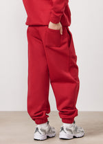 Gym King Kids Script Fleece Tracksuit - Scarlet Red