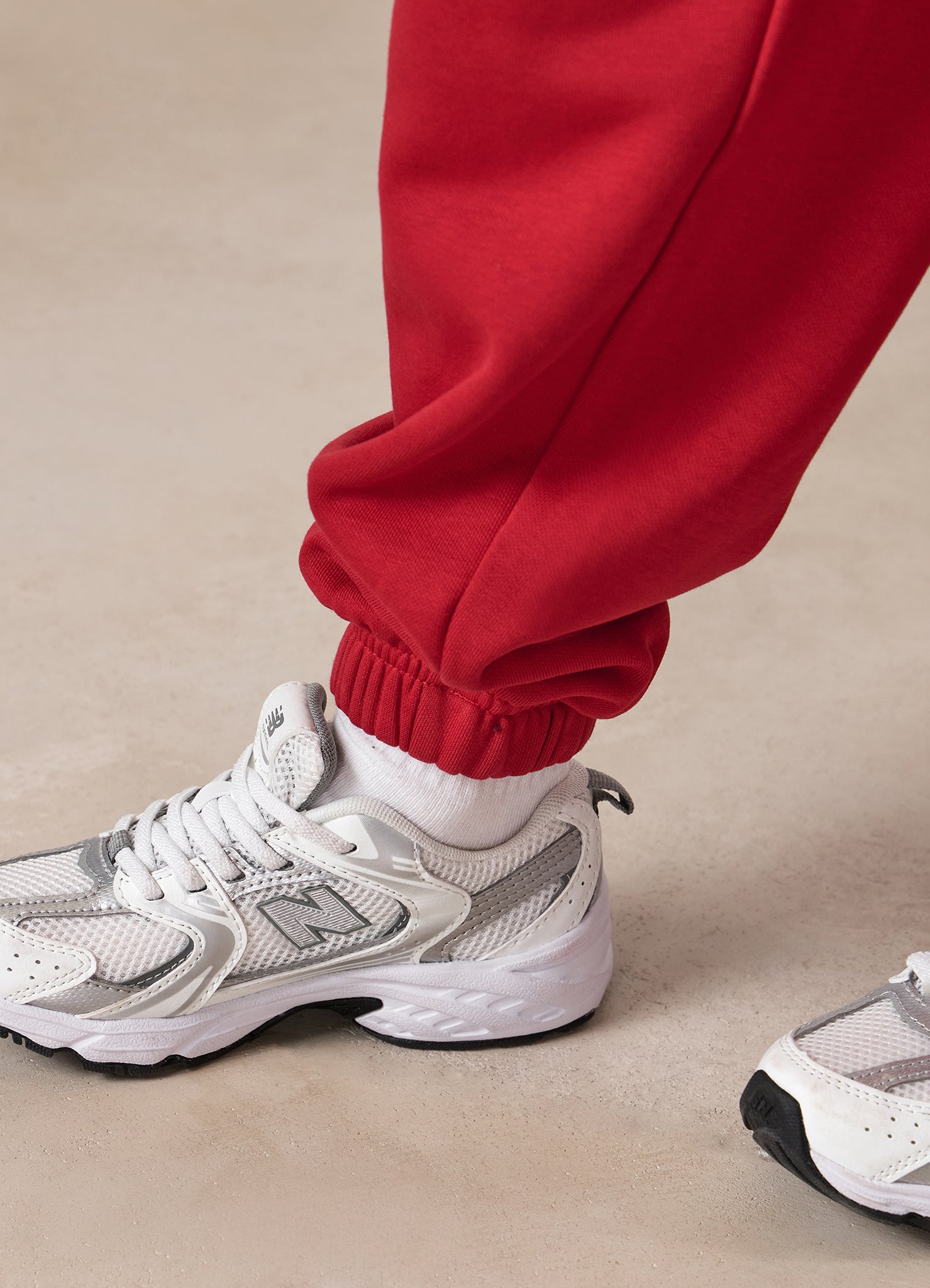 Gym King Kids Script Relaxed Fit Jogger - Scarlet Red