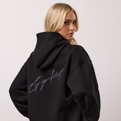 Gym King Script Fleece Hoodie - Black