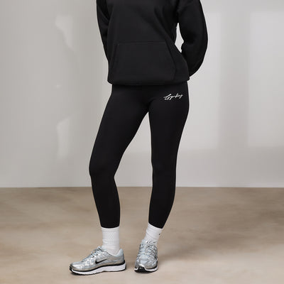 Gym King Script Jersey Legging - Black/White
