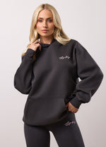 Gym King Script Fleece Hoodie - Dark Pewter thumbnail