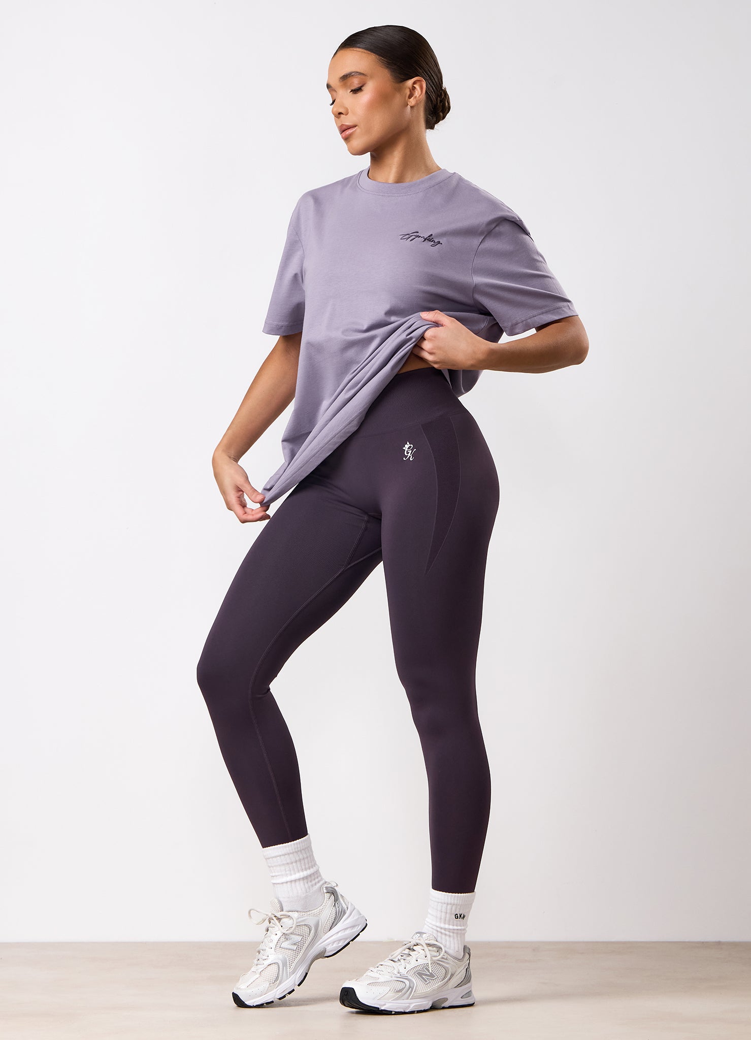 Gym King Script Mindset BF Tee - Dusky Purple